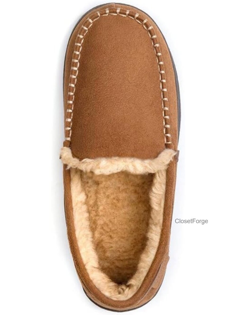 Men's Mocc Memory Foam Faux Suede Indoor Outdoor House Shoes - Picture 4 of 6